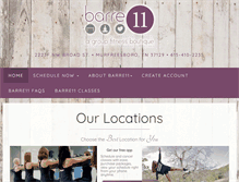 Tablet Screenshot of barre11.com